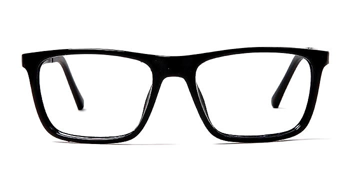 GRAVIATE by Coolwinks E12C5666 Glossy Black Full Frame Retro Square Eyeglasses for Men and Women-