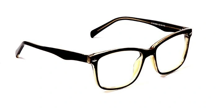 GRAVIATE by Coolwinks E12C5693 Glossy Black Full Frame Retro Square Eyeglasses for Men and Women-BLACK-2