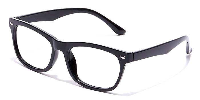 GRAVIATE by Coolwinks E12C7133 Glossy Black Full Frame Retro Square Eyeglasses for Men and Women-BLACK-1