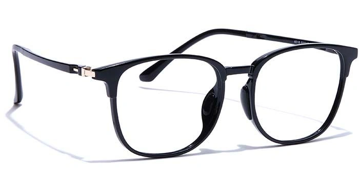 GRAVIATE by Coolwinks E12C7473 Glossy Black Full Frame Retro Square Eyeglasses for Men and Women-BLACK-2