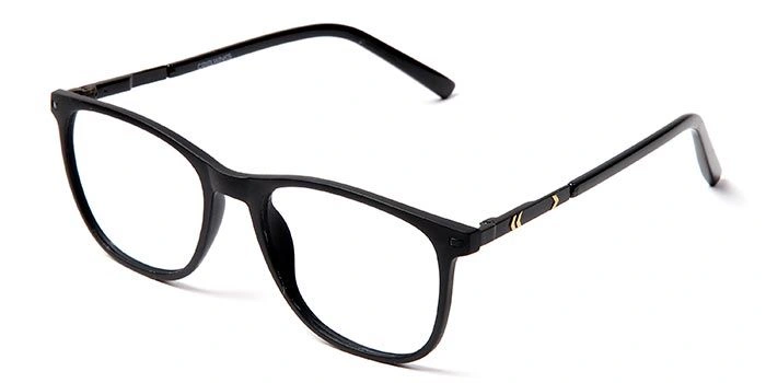 GRAVIATE by Coolwinks E12D5637 Matte Black Full Frame Retro Square Eyeglasses for Men and Women-BLACK-1