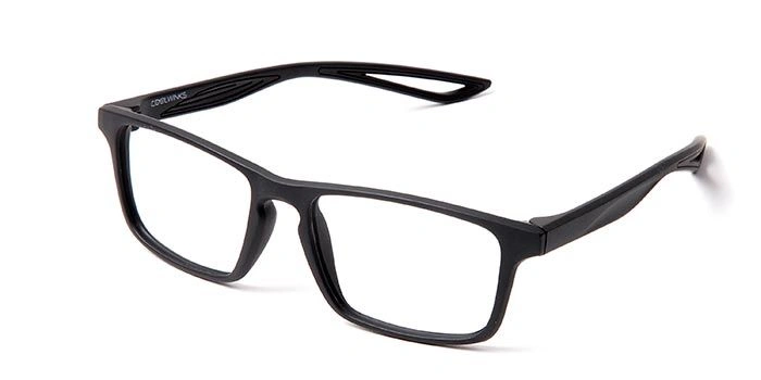 GRAVIATE by Coolwinks E12D5670 Matte Black Full Frame Retro Square Eyeglasses for Men and Women-BLACK-1