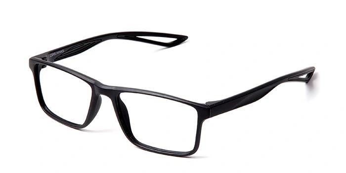 GRAVIATE by Coolwinks E15B5672 Matte Black Full Frame Retro Square Eyeglasses for Men and Women-BLACK-1