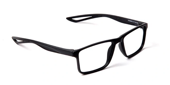 GRAVIATE by Coolwinks E15B5672 Matte Black Full Frame Retro Square Eyeglasses for Men and Women-BLACK-2