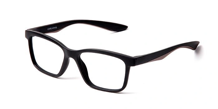 GRAVIATE by Coolwinks E15C5677 Matte Black Full Frame Retro Square Eyeglasses for Men and Women-BLACK-1