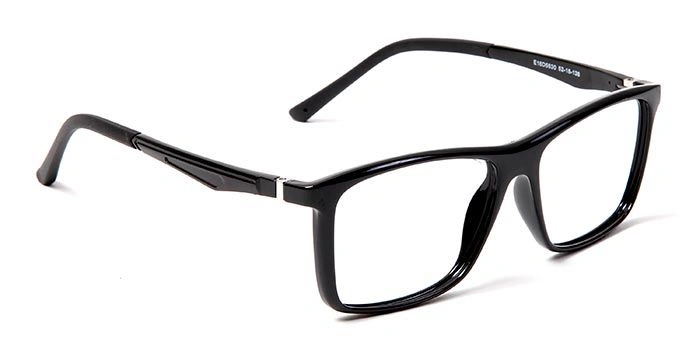 GRAVIATE by Coolwinks E16D5630 Glossy Black Full Frame Retro Square Eyeglasses for Men and Women-BLACK-2