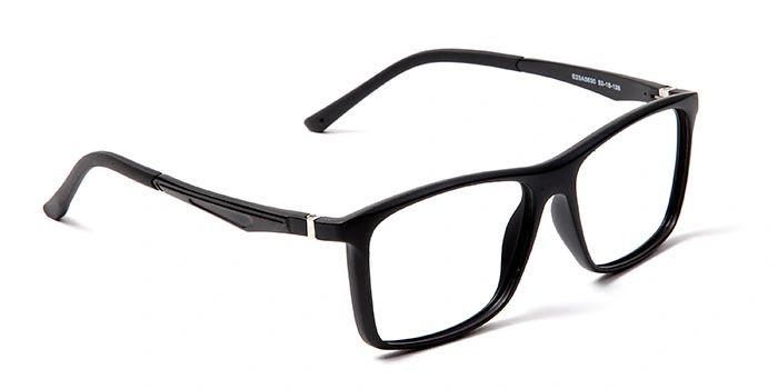 GRAVIATE by Coolwinks E20A5630 Matte Black Full Frame Retro Square Eyeglasses for Men and Women-BLACK-2