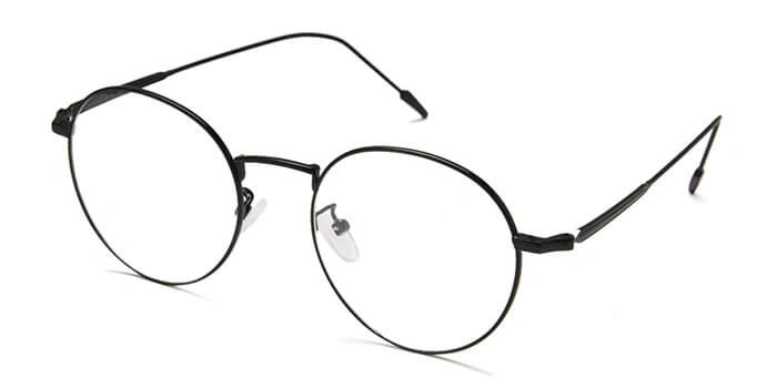 GRAVIATE by Coolwinks E12A6505 Glossy Black Full Frame Round Eyeglasses for Men and Women-BLACK-1