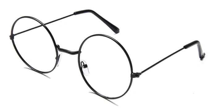 GRAVIATE by Coolwinks E12A6555 Glossy Black Full Frame Round Eyeglasses for Men and Women-BLACK-1