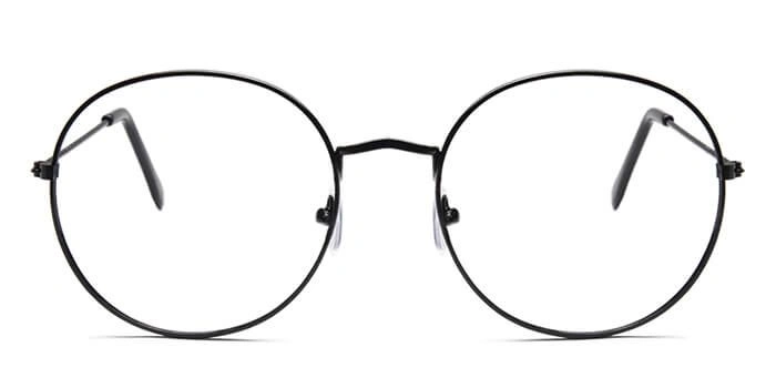 GRAVIATE by Coolwinks E12A6559 Glossy Black Full Frame Round Eyeglasses for Men and Women-