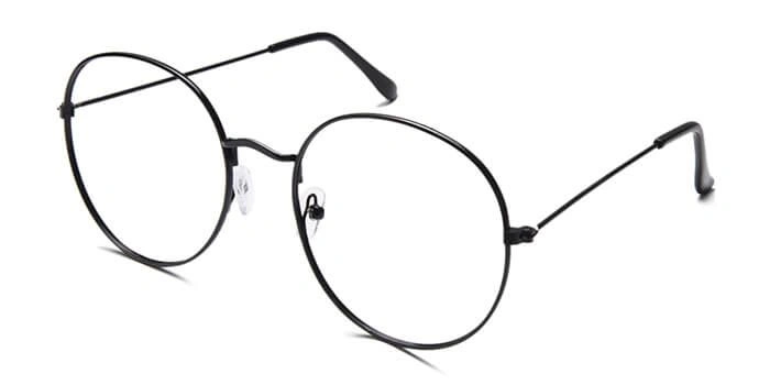 GRAVIATE by Coolwinks E12A6559 Glossy Black Full Frame Round Eyeglasses for Men and Women-BLACK-1