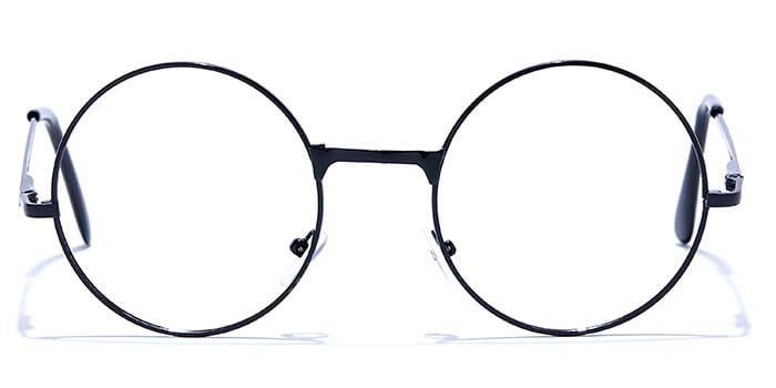 GRAVIATE by Coolwinks E12A6606 Glossy Black Full Frame Round Eyeglasses for Men and Women-