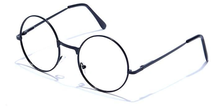 GRAVIATE by Coolwinks E12A6606 Glossy Black Full Frame Round Eyeglasses for Men and Women-BLACK-1