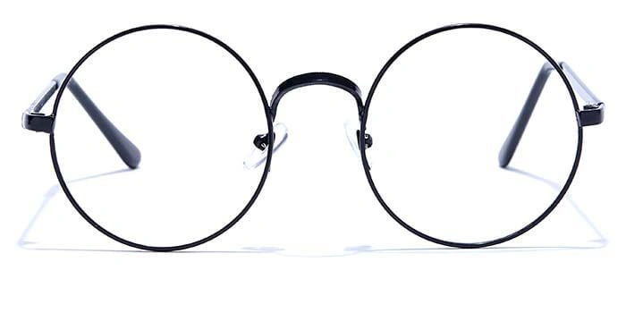 GRAVIATE by Coolwinks E12A6611 Glossy Black Full Frame Round Eyeglasses for Men and Women-