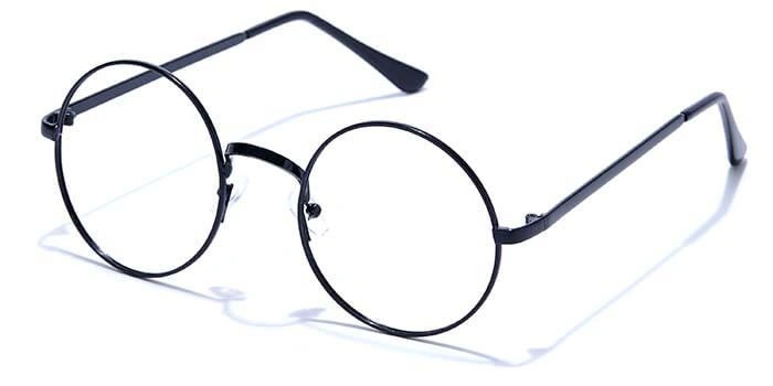 GRAVIATE by Coolwinks E12A6611 Glossy Black Full Frame Round Eyeglasses for Men and Women-BLACK-1