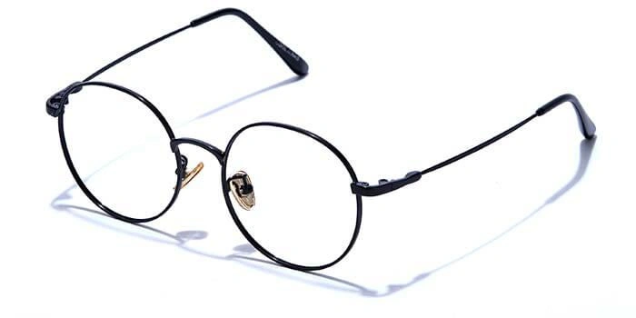 GRAVIATE by Coolwinks E12A6626 Glossy Black Full Frame Round Eyeglasses for Men and Women-BLACK-1