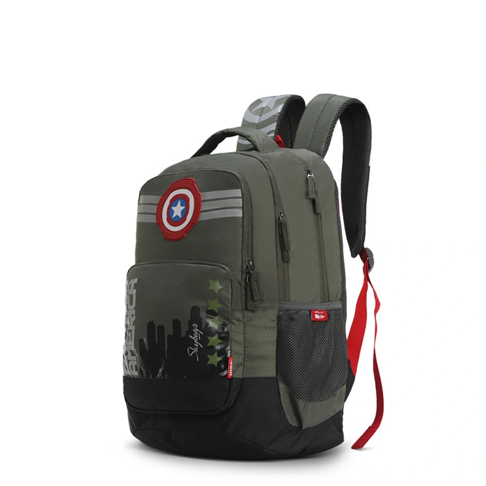 SB MARVEL 07 SCHOOL BAG OLIVE_1-2