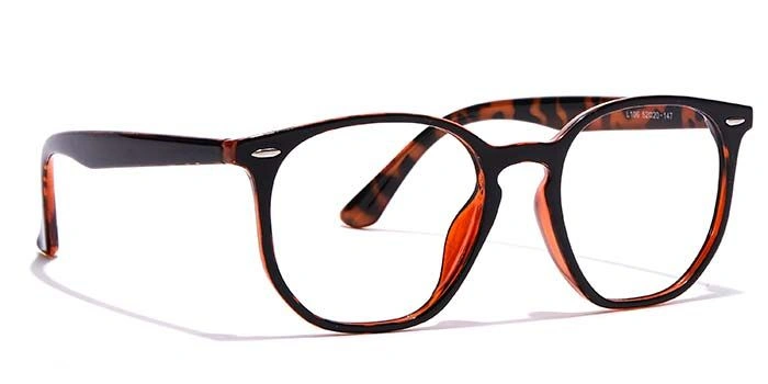 GRAVIATE by Coolwinks E12A6942 Glossy Black Full Frame Round Eyeglasses for Men and Women-BLACK-2