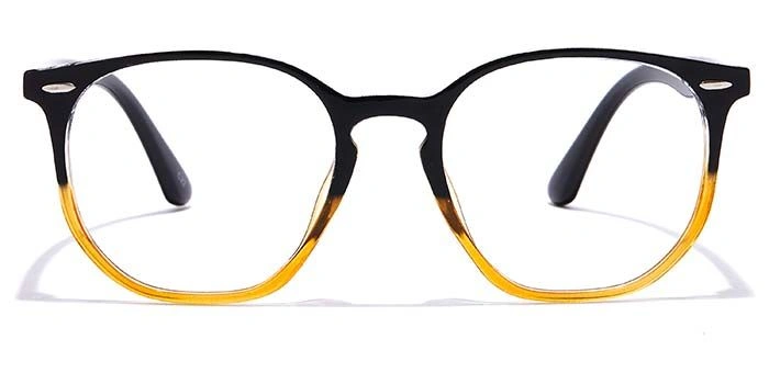 GRAVIATE by Coolwinks E12A6944 Glossy Black Full Frame Round Eyeglasses for Men and Women-