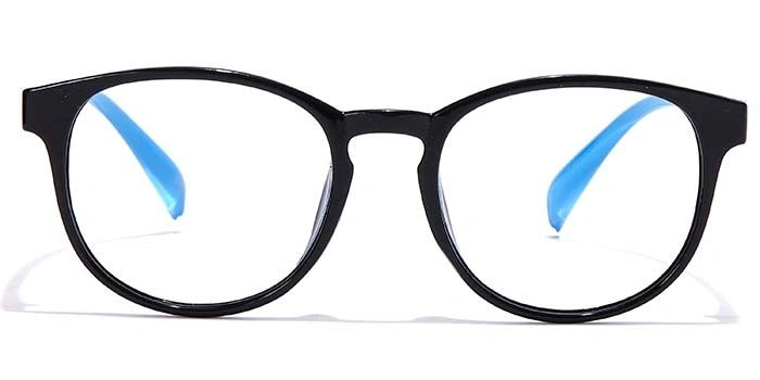 GRAVIATE by Coolwinks E12A6998 Glossy Black Full Frame Round Eyeglasses for Men and Women-