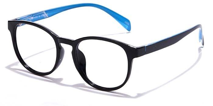 GRAVIATE by Coolwinks E12A6998 Glossy Black Full Frame Round Eyeglasses for Men and Women-BLACK-1