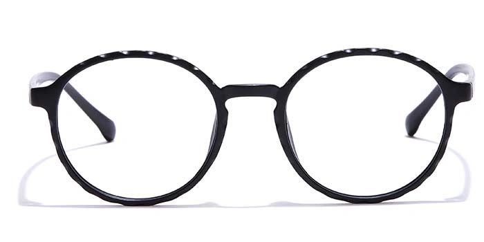 GRAVIATE by Coolwinks E12A7295 Matte Black Full Frame Round Eyeglasses for Men and Women-