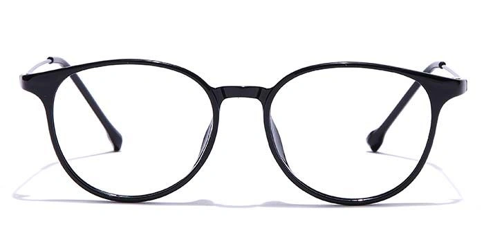 GRAVIATE by Coolwinks E12A7452 Glossy Black Full Frame Round Eyeglasses for Men and Women-