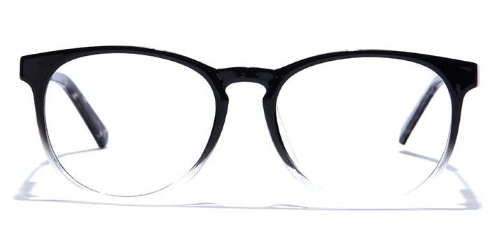 GRAVIATE by Coolwinks E12A7476 Glossy Black Full Frame Round Eyeglasses for Men and Women-