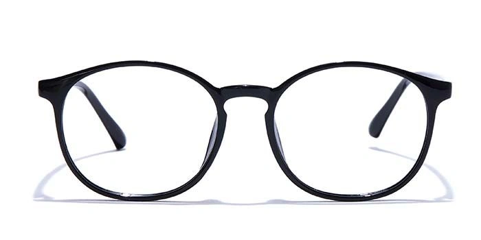 GRAVIATE by Coolwinks E12A7571 Glossy Black Full Frame Round Eyeglasses for Men and Women-