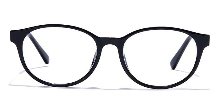 GRAVIATE by Coolwinks E12A7577 Glossy Black Full Frame Round Eyeglasses for Men and Women-