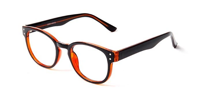 GRAVIATE by Coolwinks E12B5686 Glossy Black Full Frame Round Eyeglasses for Men and Women-BLACK-1