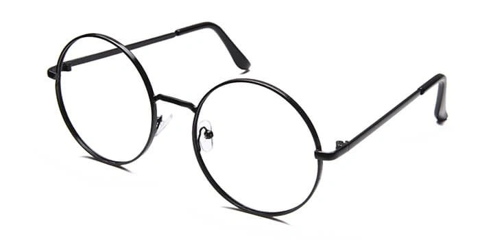 GRAVIATE by Coolwinks E12B6567 Glossy Black Full Frame Round Eyeglasses for Men and Women-BLACK-1