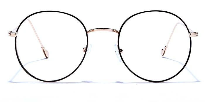 GRAVIATE by Coolwinks E12B6610 Glossy Black Full Frame Round Eyeglasses for Men and Women-