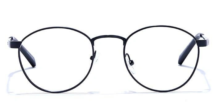 GRAVIATE by Coolwinks E12B6618 Matte Black Full Frame Round Eyeglasses for Men and Women-