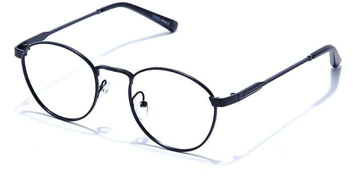 GRAVIATE by Coolwinks E12B6618 Matte Black Full Frame Round Eyeglasses for Men and Women-BLACK-1