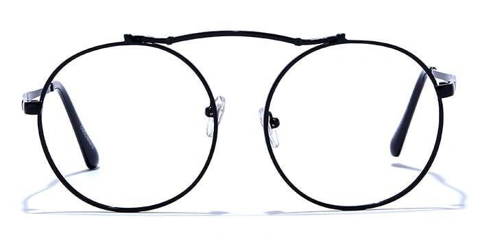 GRAVIATE by Coolwinks E12B6622 Glossy Black Full Frame Round Eyeglasses for Men and Women-