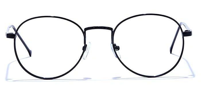 GRAVIATE by Coolwinks E12B6624 Glossy Black Full Frame Round Eyeglasses for Men and Women-