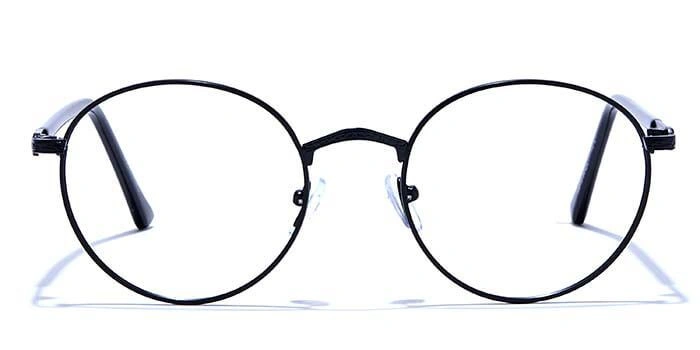 GRAVIATE by Coolwinks E12B6652 Matte Black Full Frame Round Eyeglasses for Men and Women-