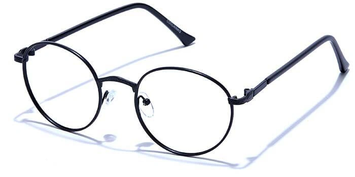 GRAVIATE by Coolwinks E12B6652 Matte Black Full Frame Round Eyeglasses for Men and Women-BLACK-1