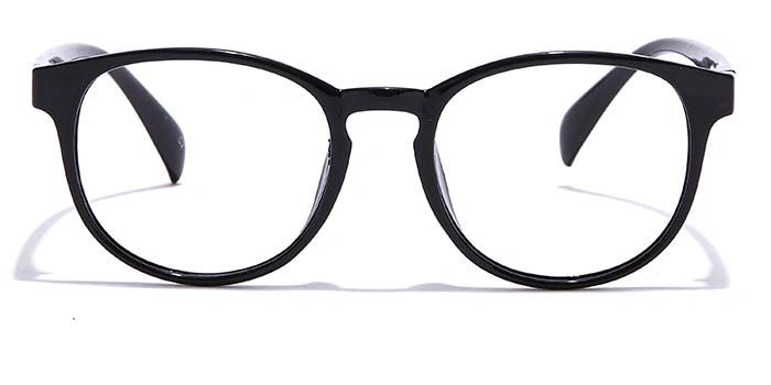 GRAVIATE by Coolwinks E12B6962 Glossy Black Full Frame Round Eyeglasses for Men and Women-