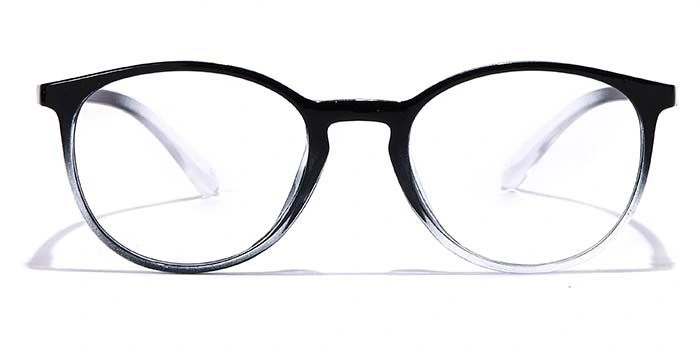 GRAVIATE by Coolwinks E12B6973 Glossy Black Full Frame Round Eyeglasses for Men and Women-