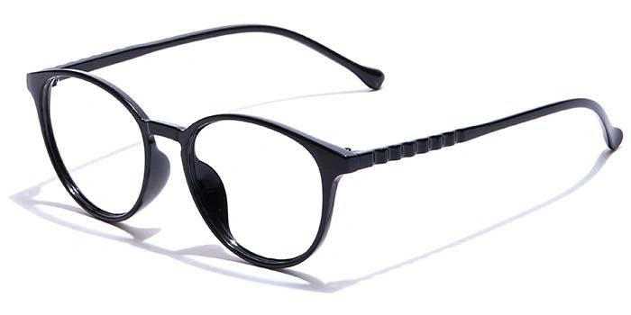 GRAVIATE by Coolwinks E12B7281 Glossy Black Full Frame Round Eyeglasses for Men and Women-BLACK-1