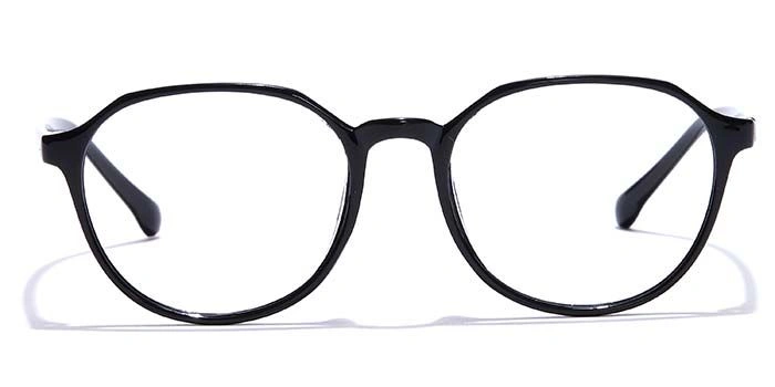 GRAVIATE by Coolwinks E12B7292 Glossy Black Full Frame Round Eyeglasses for Men and Women-