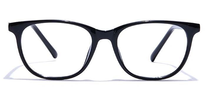 GRAVIATE by Coolwinks E12B7503 Glossy Black Full Frame Round Eyeglasses for Men and Women-