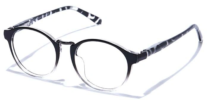 GRAVIATE by Coolwinks E12B7580 Glossy Black Full Frame Round Eyeglasses for Men and Women-BLACK-1