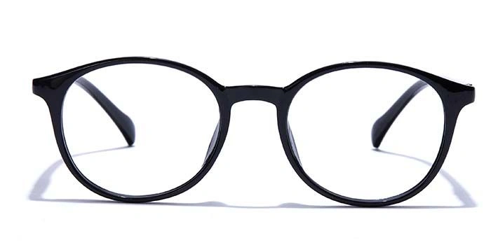 GRAVIATE by Coolwinks E12B7677 Glossy Black Full Frame Round Eyeglasses for Men and Women-