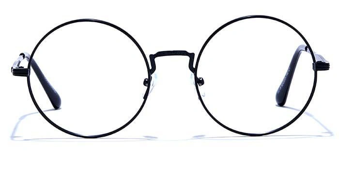 GRAVIATE by Coolwinks E12C6602 Matte Black Full Frame Round Eyeglasses for Men and Women-