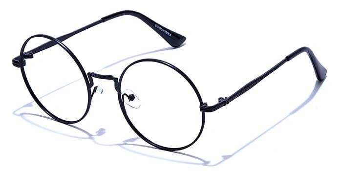 GRAVIATE by Coolwinks E12C6602 Matte Black Full Frame Round Eyeglasses for Men and Women-BLACK-1