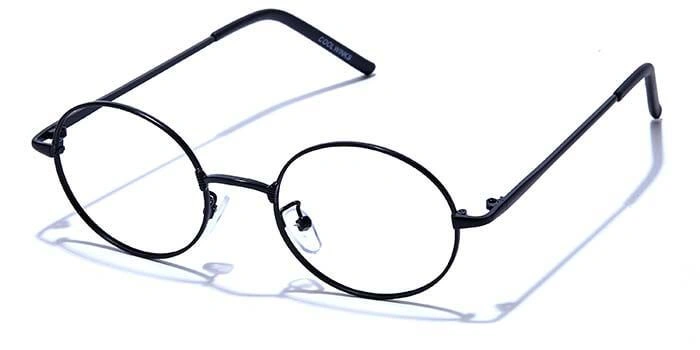 GRAVIATE by Coolwinks E12C6635 Matte Black Full Frame Round Eyeglasses for Men and Women-BLACK-1