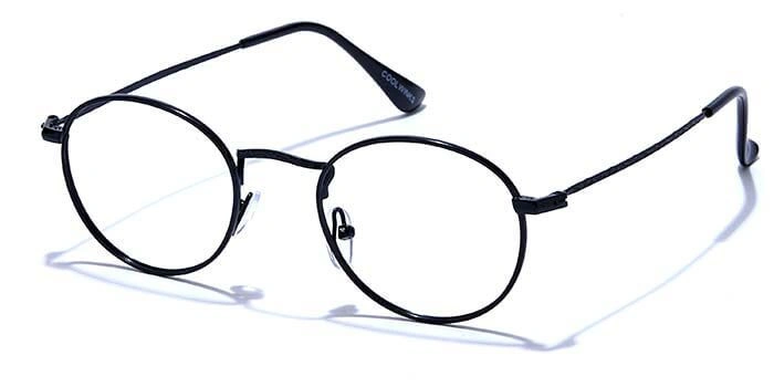 GRAVIATE by Coolwinks E12C6637 Glossy Black Full Frame Round Eyeglasses for Men and Women-BLACK-1